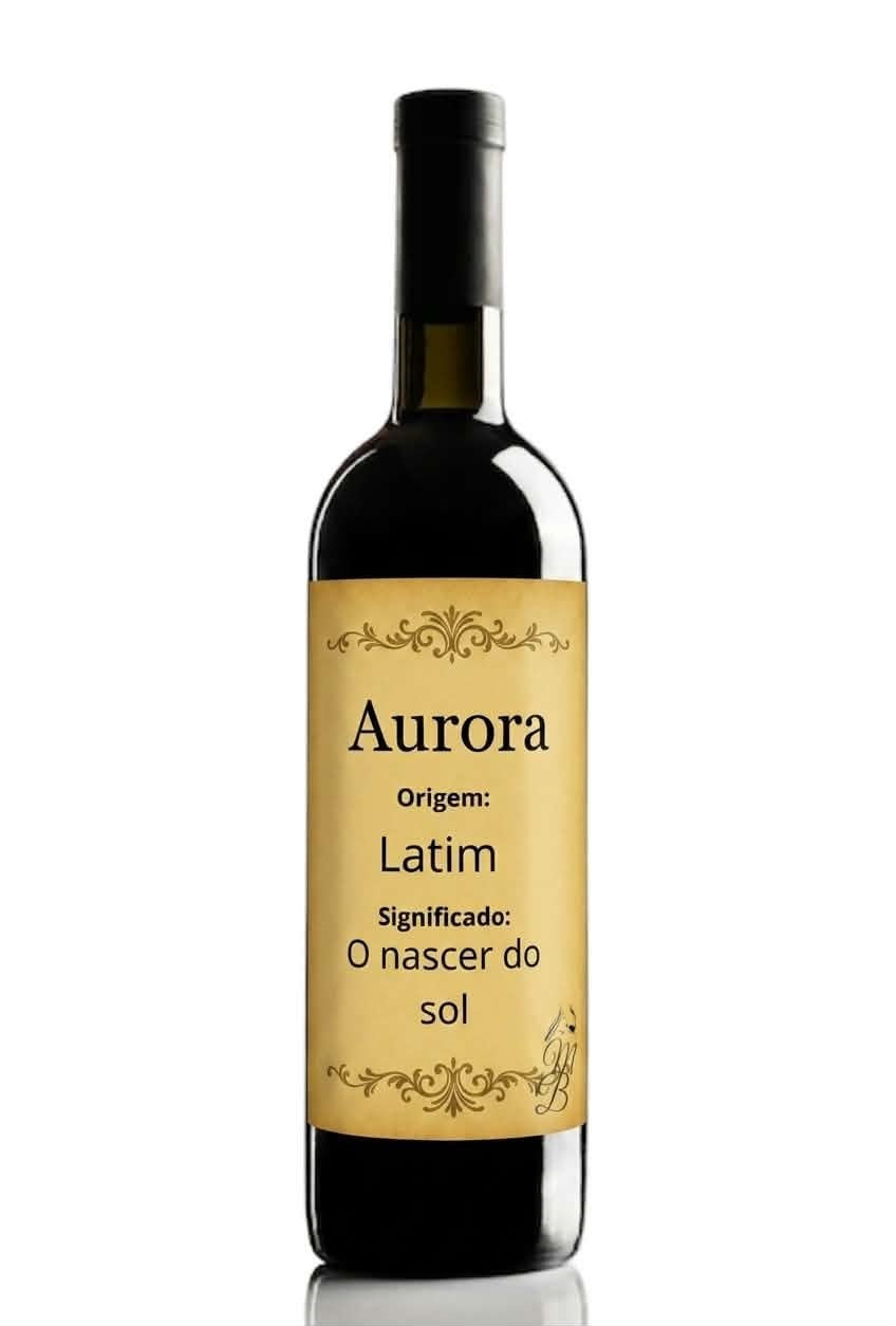 Vinho Personalizado com Nome Aurora