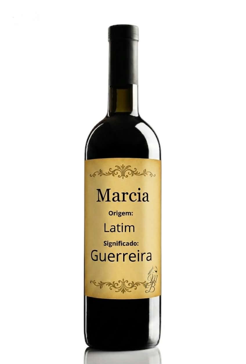 Vinho Personalizado com Nome Marcia
