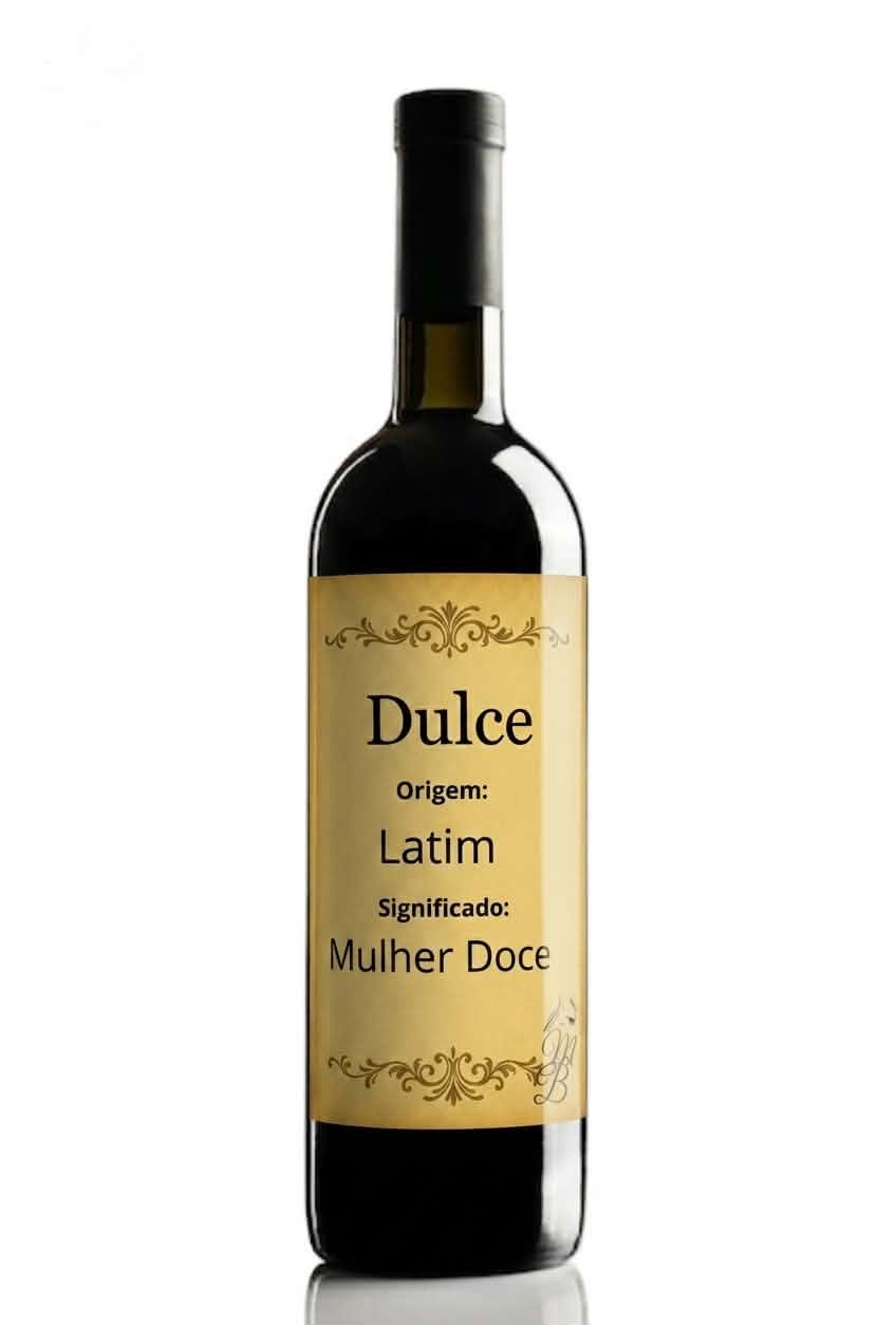 Vinho Personalizado com Nome Dulce