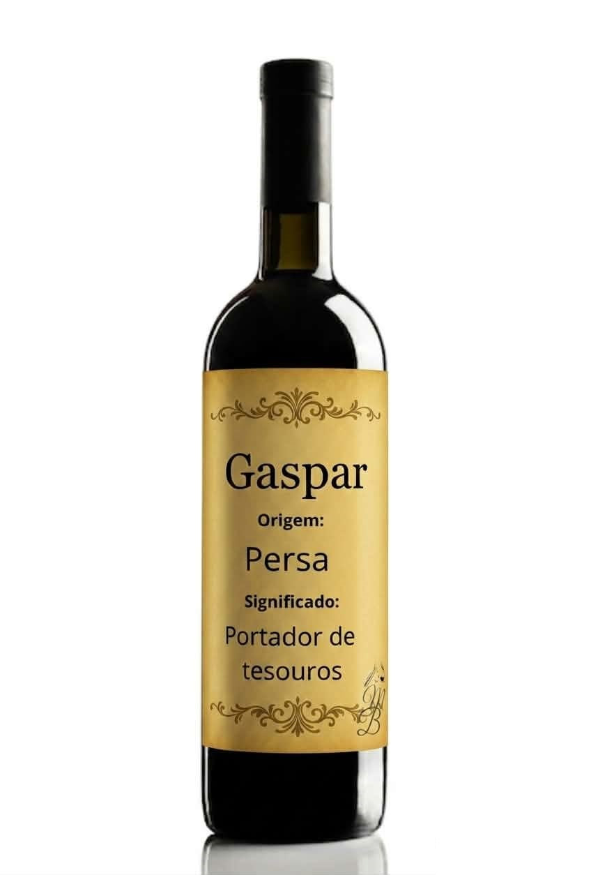 Vinho Personalizado com Nome Gaspar