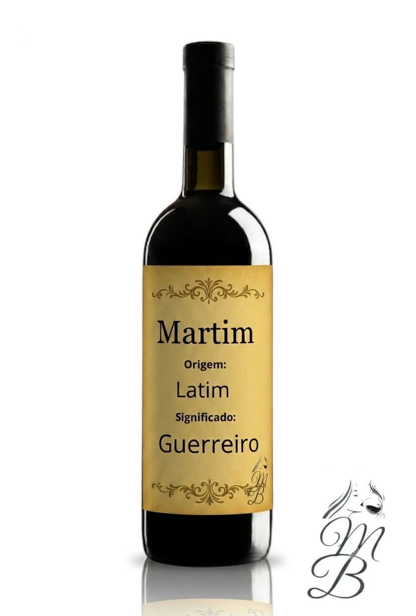 Vinho Personalizado com Nome Martim