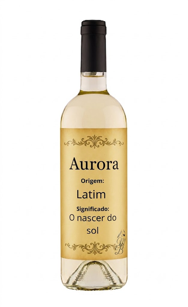 Vinho Personalizado com Nome Aurora
