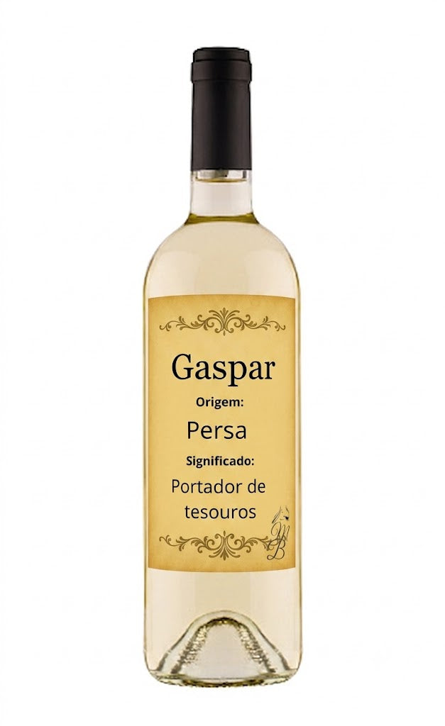 Vinho Personalizado com Nome Gaspar