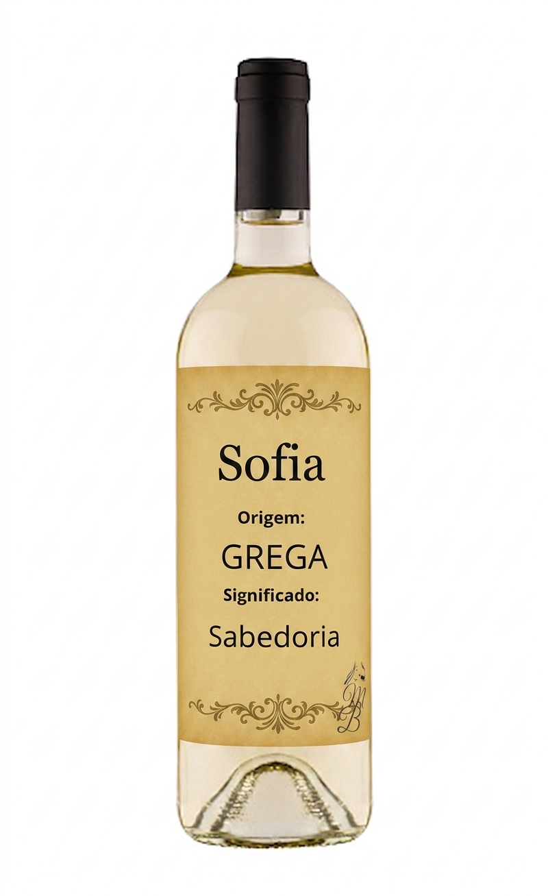 Vinho Personalizado com Nome Sofia | Memórias que se Bebem