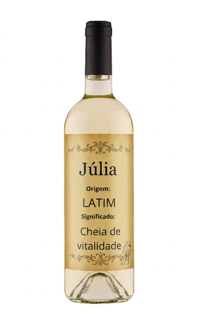 Vinho Personalizado com Nome Júlia | Memórias que se Bebem