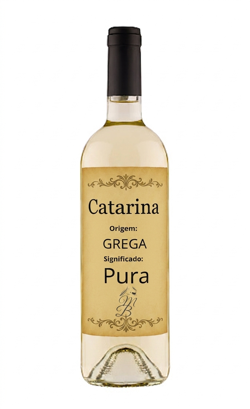 Vinho Personalizado com Nome Catarina | Memórias que se Bebem
