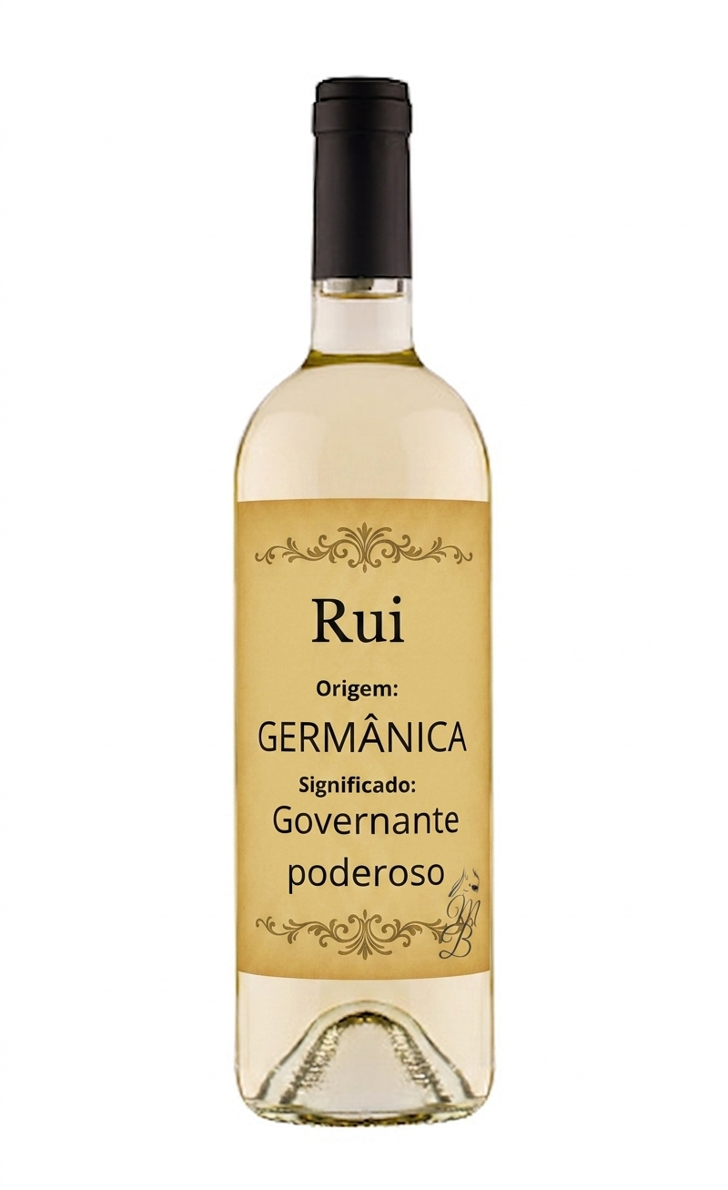 Vinho Personalizado com Nome Rui | Memórias que se Bebem
