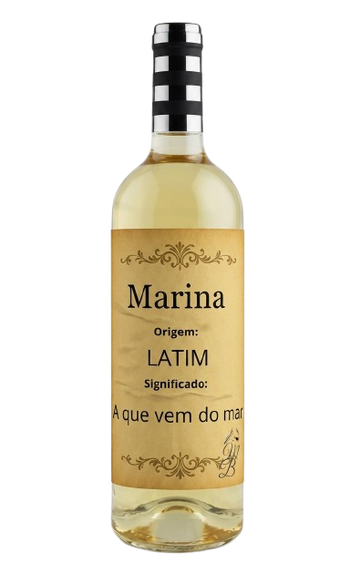 Vinho Personalizado com Nome Marina | Memórias que se Bebem