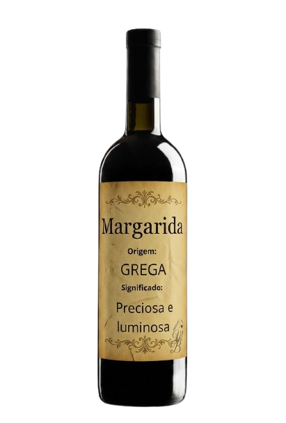 Vinho Personalizado com Nome Margarida | Memórias que se Bebem