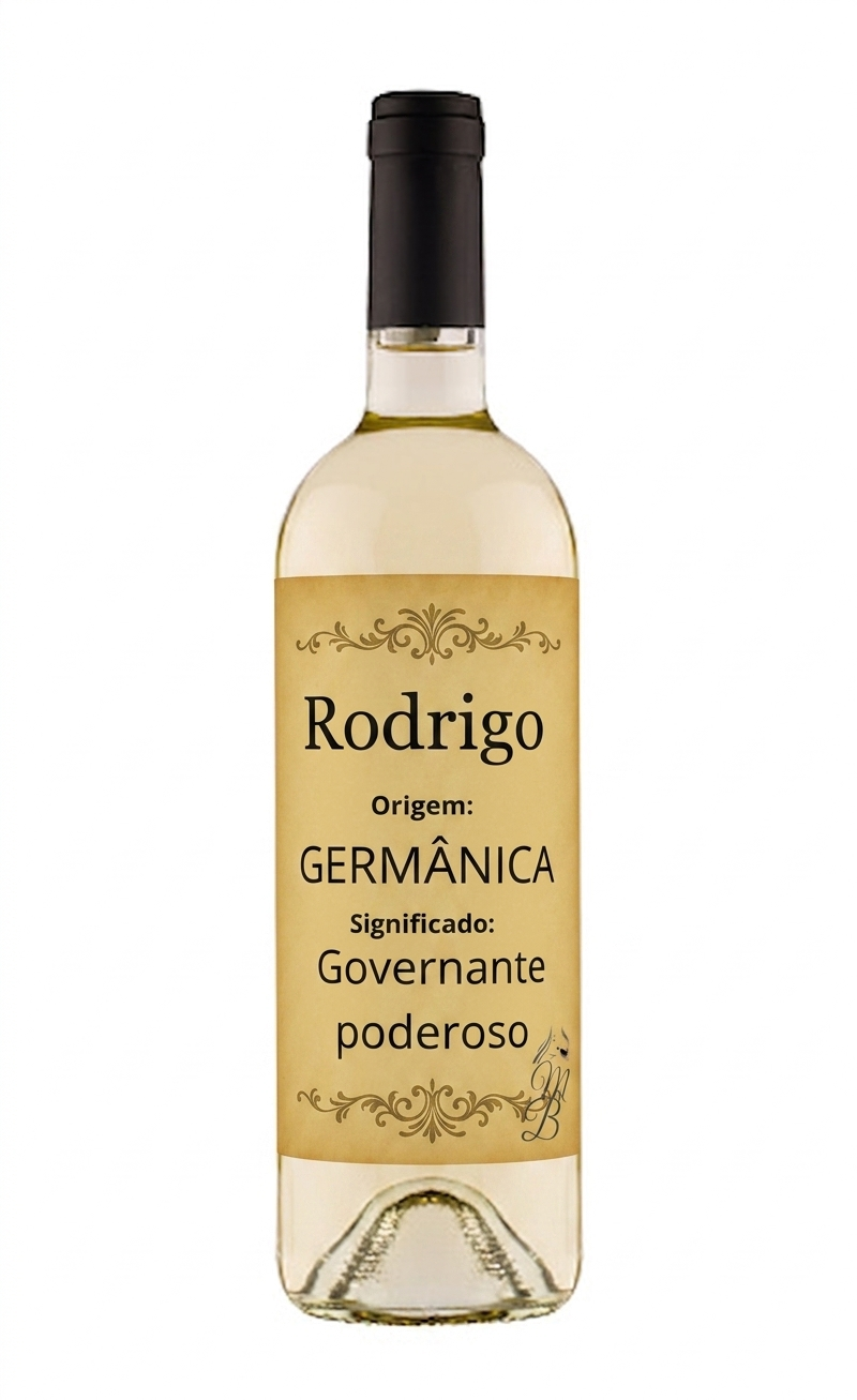 Vinho Personalizado com Nome Rodrigo | Memórias que se Bebem
