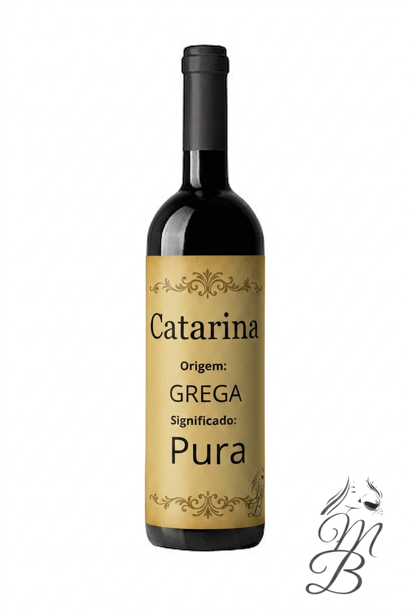 Vinho Personalizado com Nome Catarina | Memórias que se Bebem
