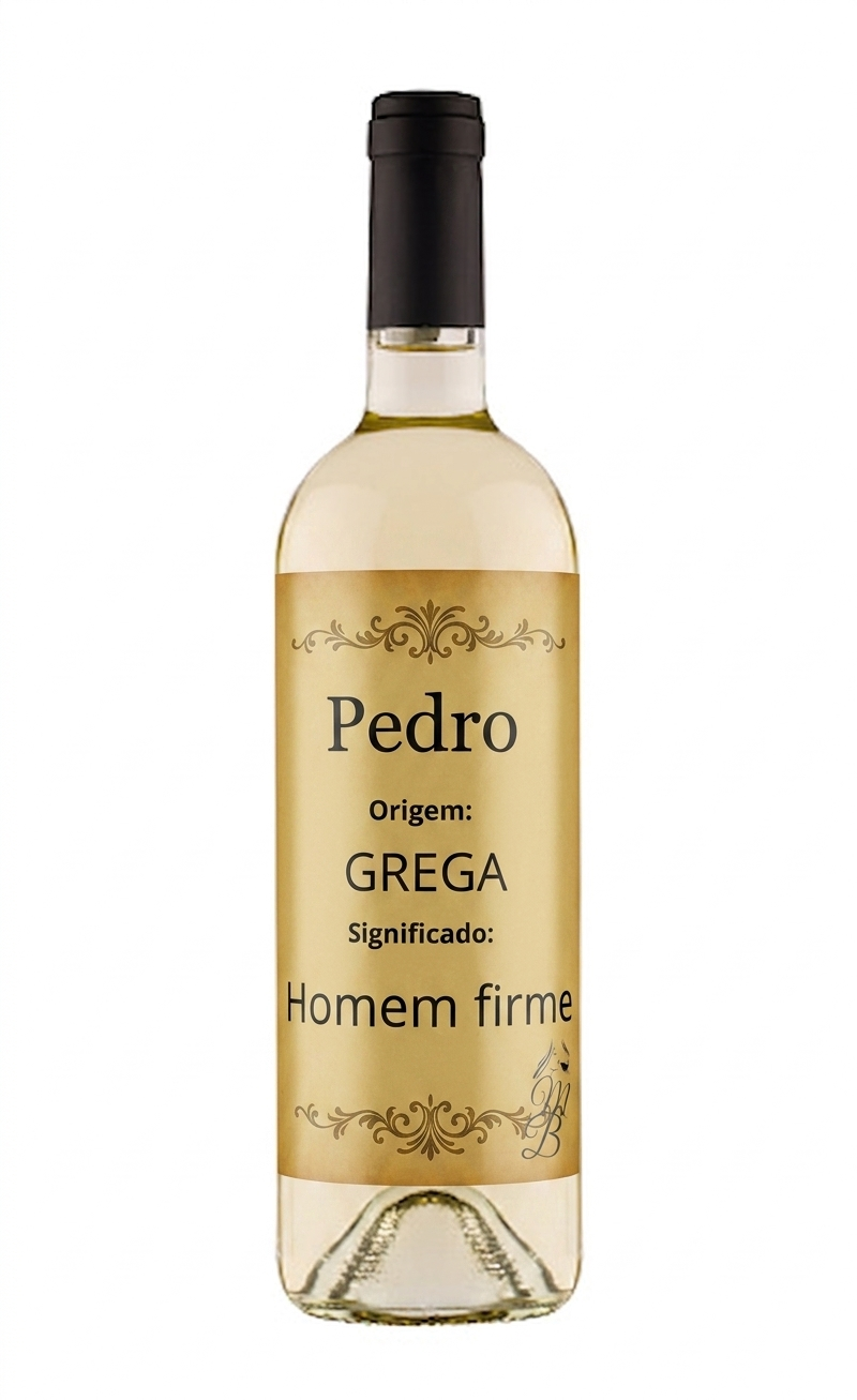 Vinho Personalizado com Nome Pedro | Memórias que se Bebem