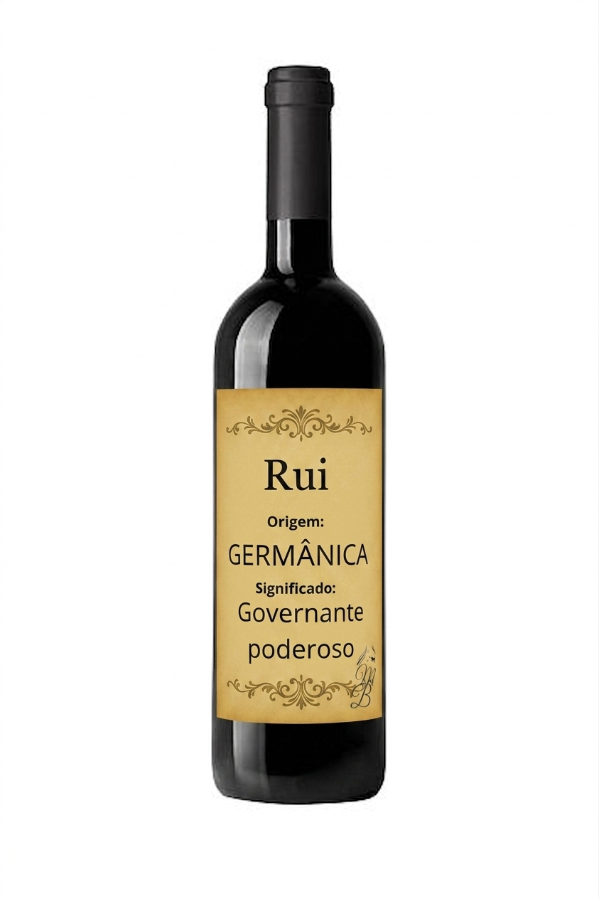 Vinho Personalizado com Nome Rui | Memórias que se Bebem