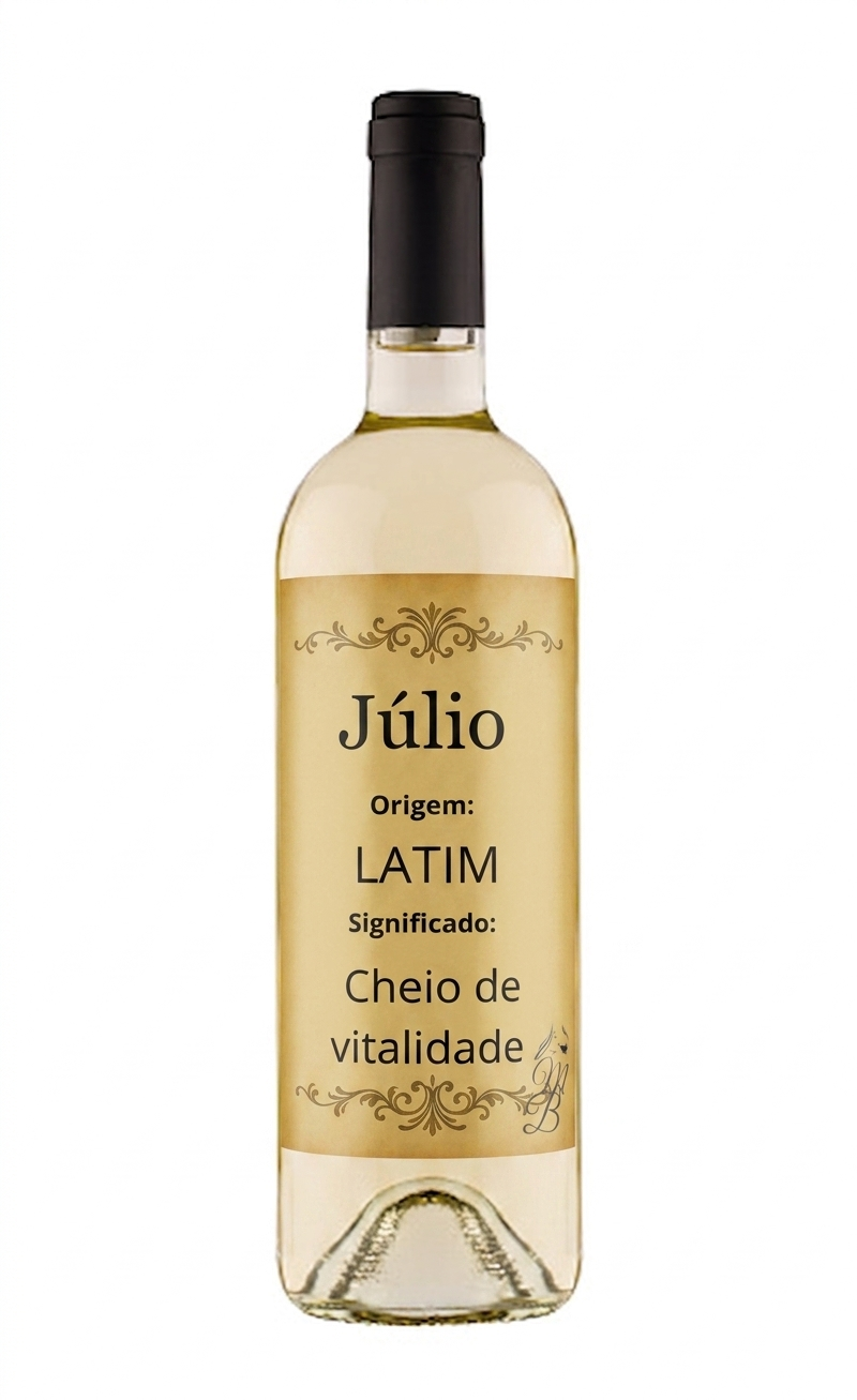 Vinho Personalizado com Nome Júlio | Memórias que se Bebem