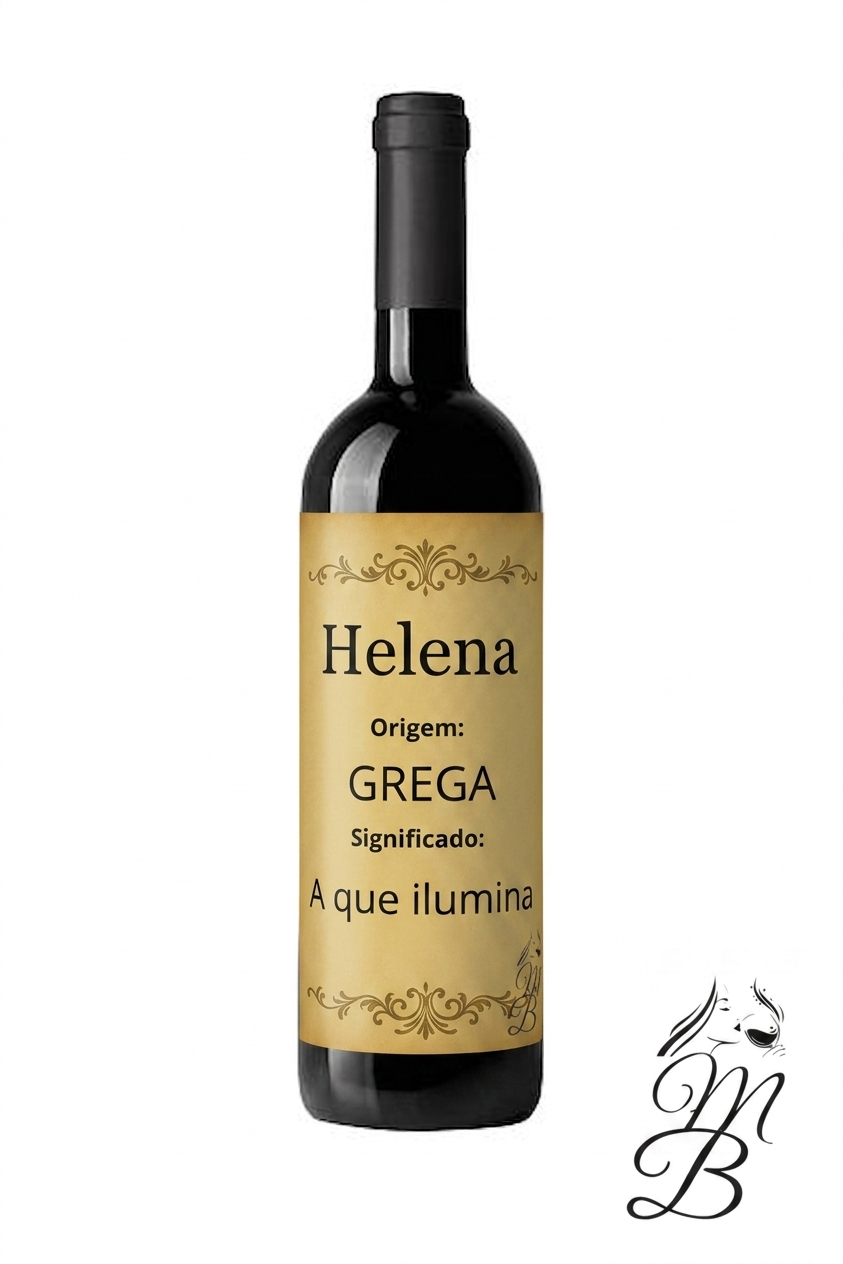 Vinho Personalizado com Nome Helena | Memórias que se Bebem