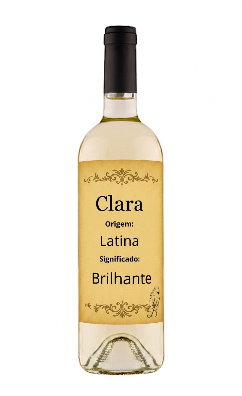 Vinho Personalizado com Nome Clara | Memórias que se Bebem