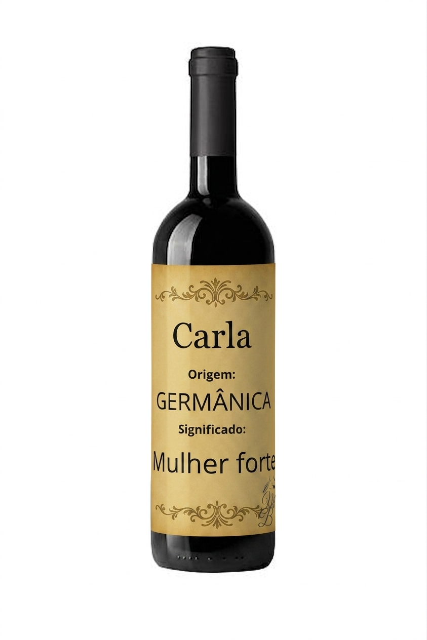 Vinho Personalizado com Nome Carla | Memórias que se Bebem