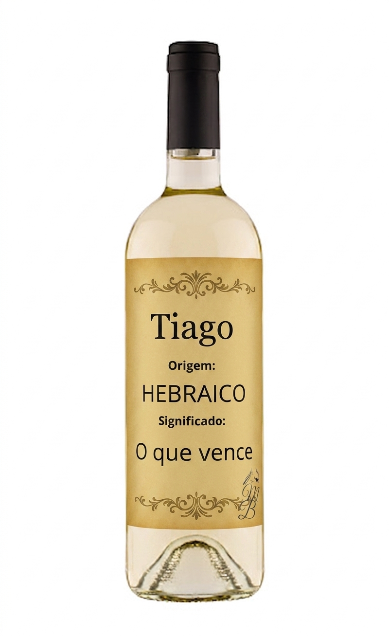 Vinho Personalizado com Nome Tiago | Memórias que se Bebem