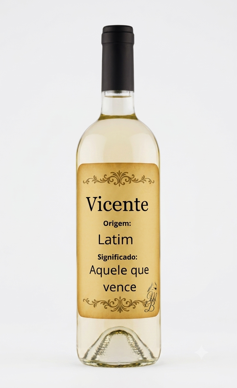 Vinho Personalizado com Nome Vicente