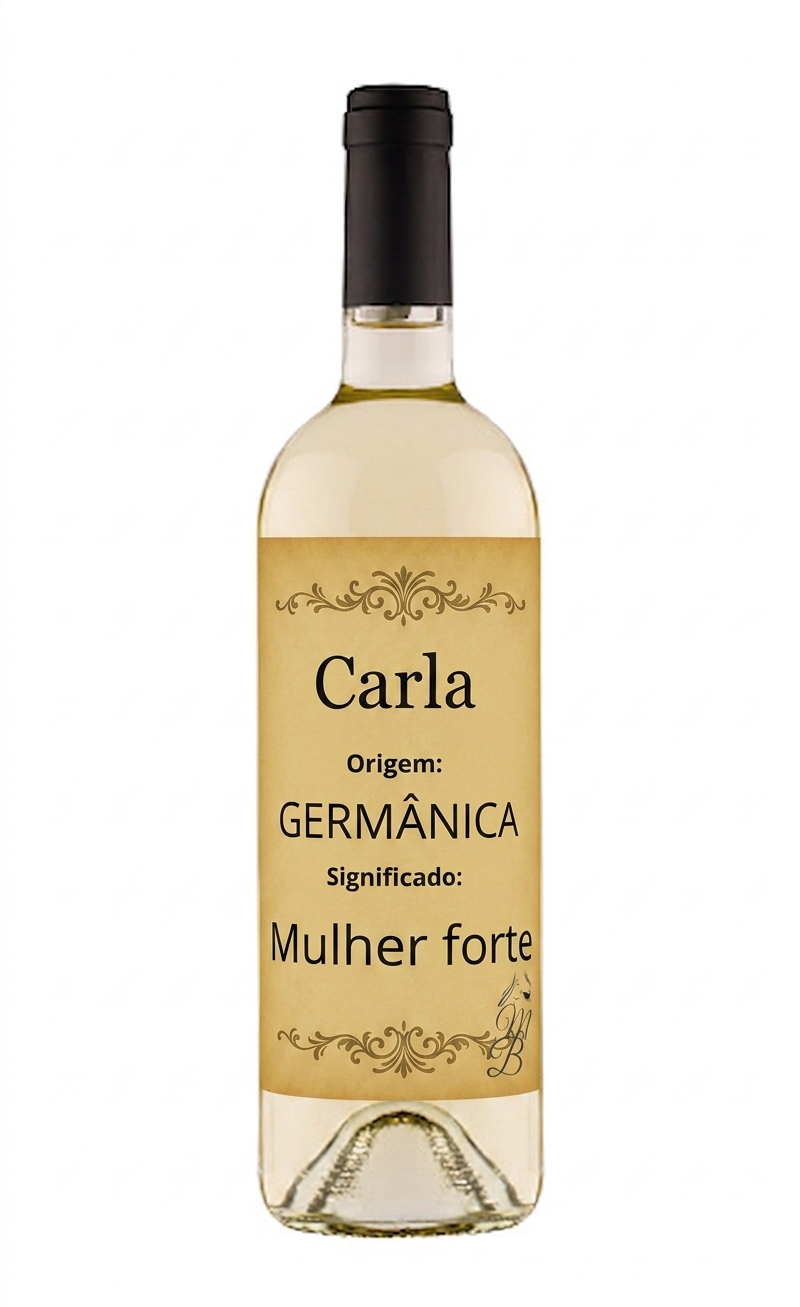Vinho Personalizado com Nome Carla | Memórias que se Bebem