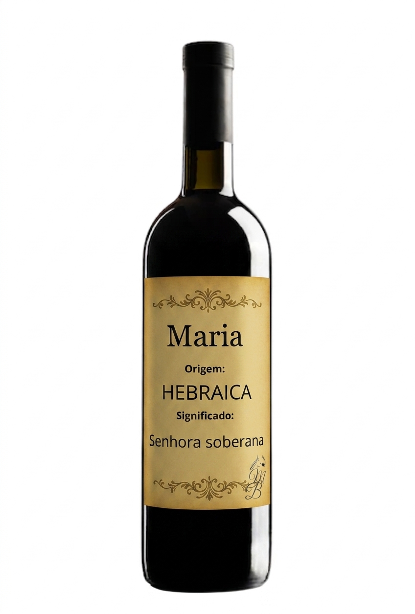 Vinho Personalizado com Nome Maria | Memórias que se Bebem