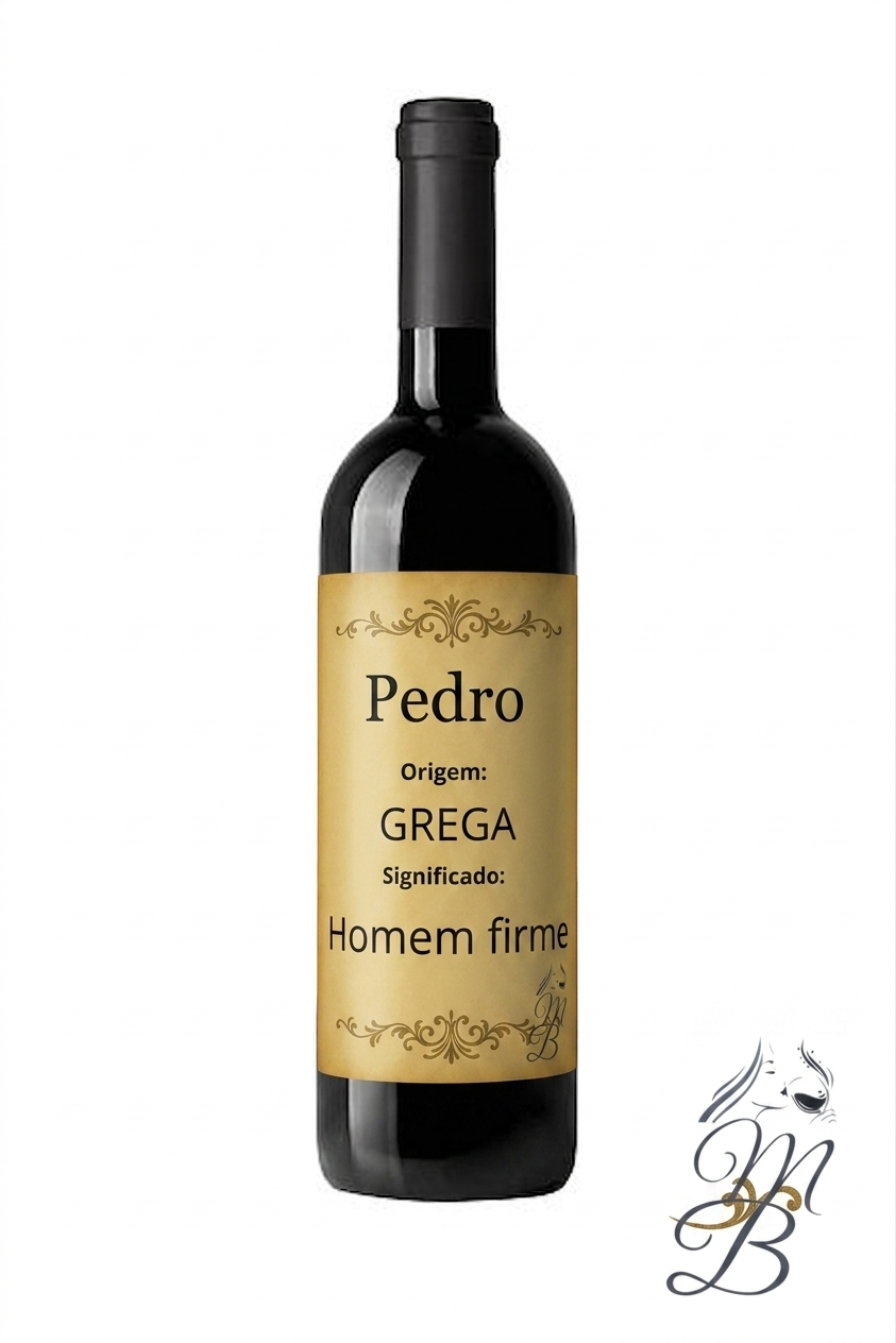 Vinho Personalizado com Nome Pedro | Memórias que se Bebem
