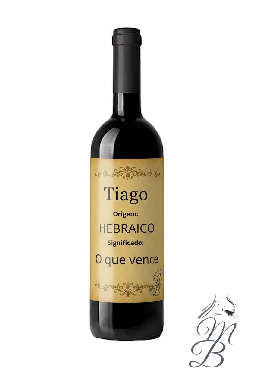 Vinho Personalizado com Nome Tiago | Memórias que se Bebem