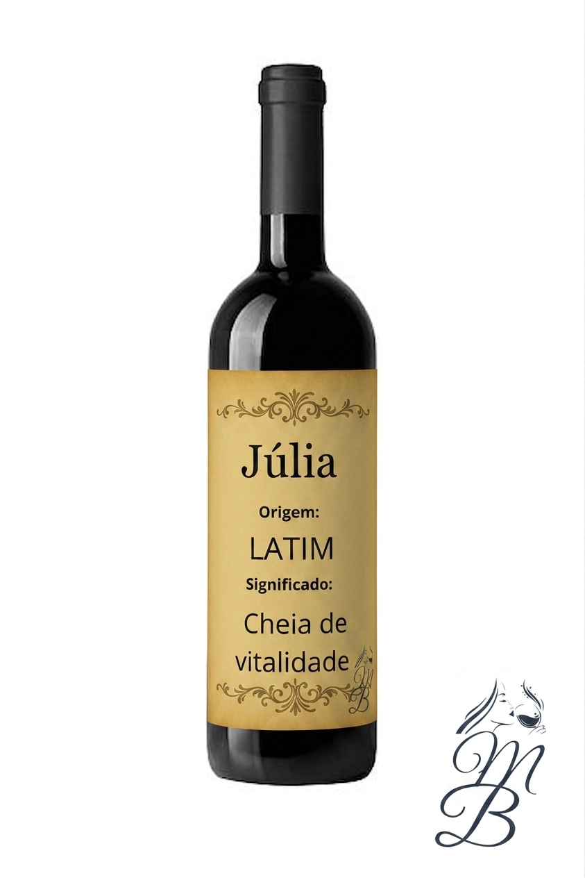 Vinho Personalizado com Nome Júlia | Memórias que se Bebem