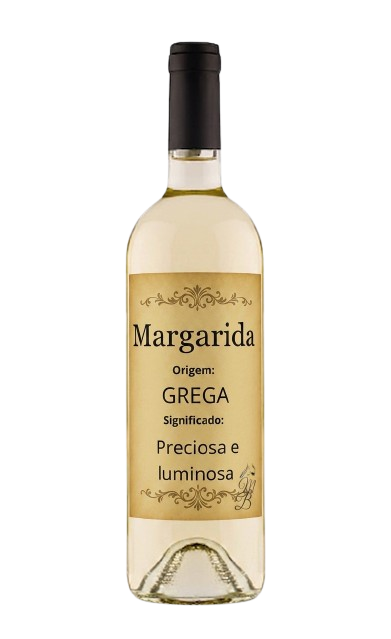 Vinho Personalizado com Nome Margarida | Memórias que se Bebem