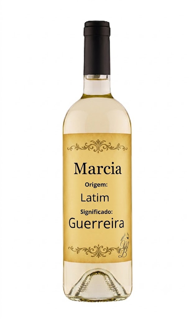 Vinho Personalizado com Nome Marcia