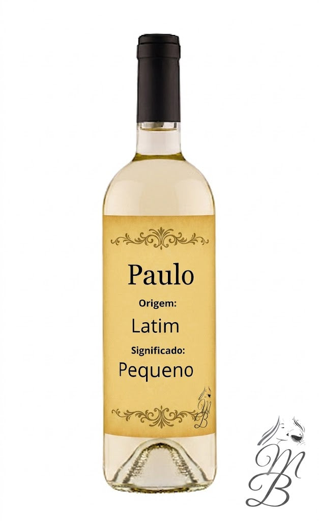 Vinho Personalizado com Nome Paulo