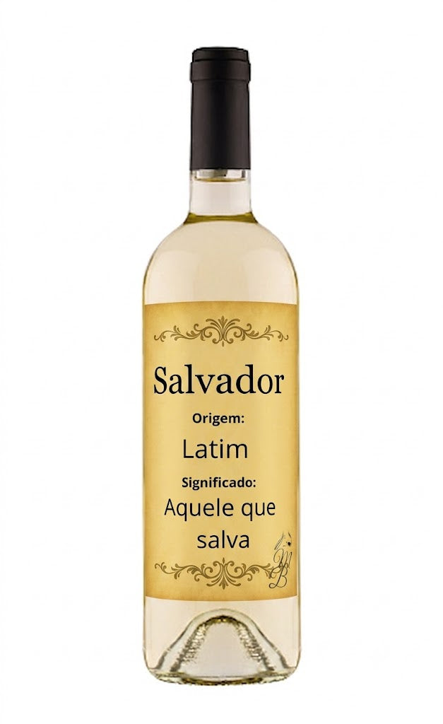 Vinho Personalizado com Nome Salvador