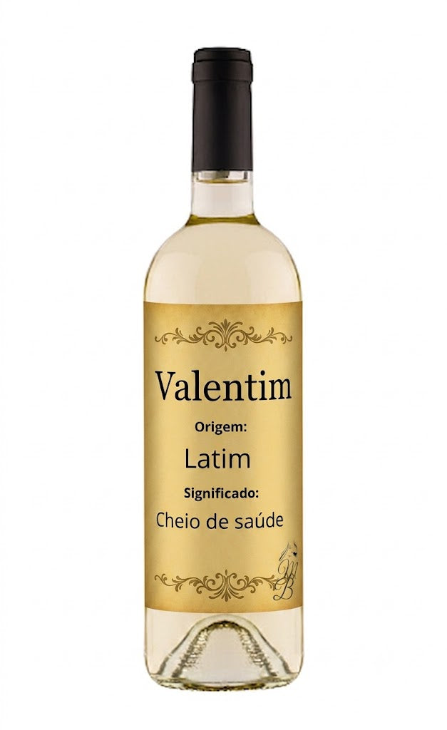 Vinho Personalizado com Nome Valentim