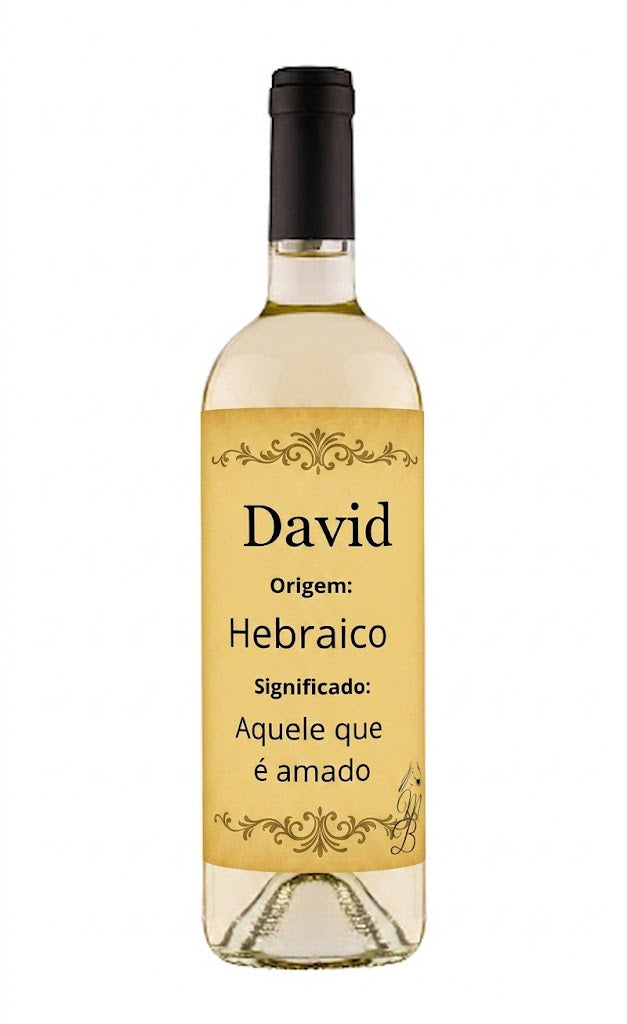 Vinho Personalizado com Nome David