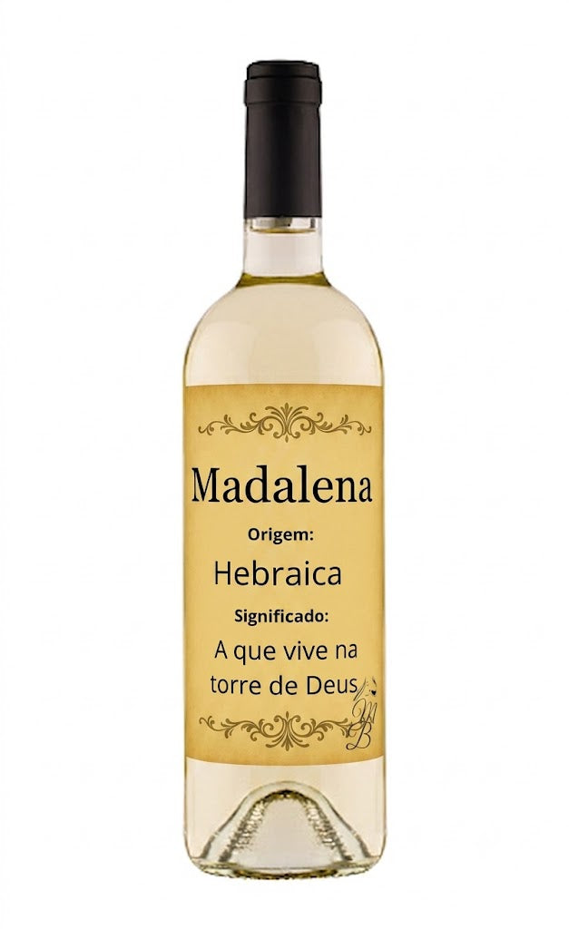 Vinho Personalizado com Nome Madalena