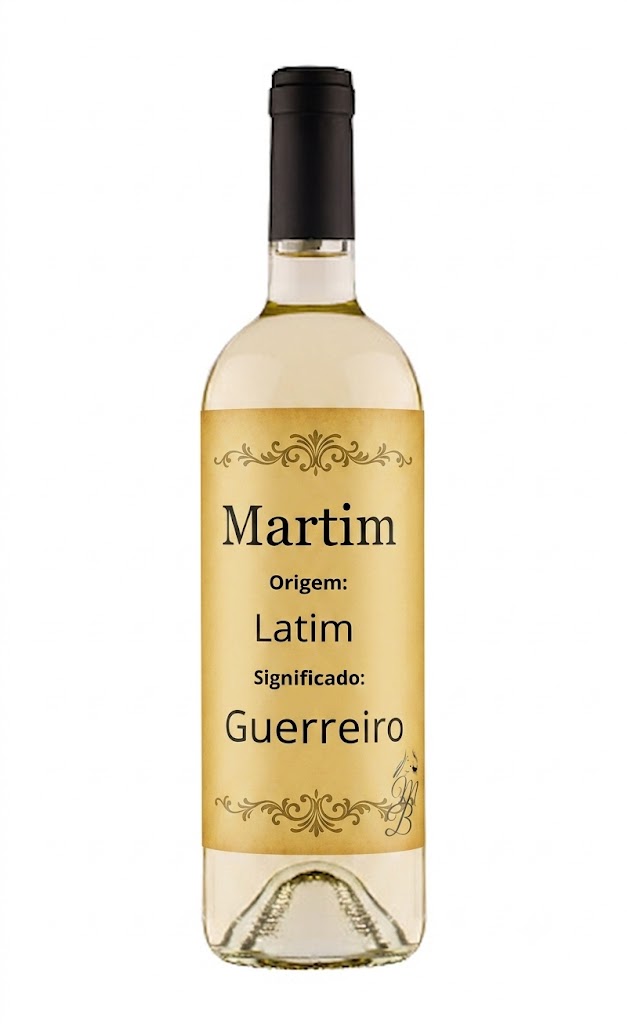 Vinho Personalizado com Nome Martim