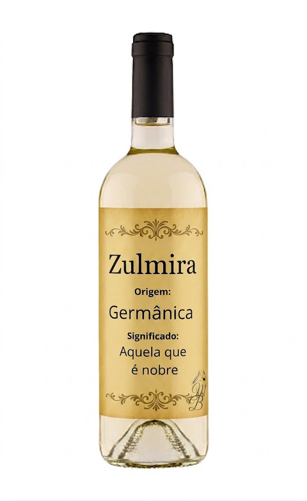 Vinho Personalizado com Nome Zulmira